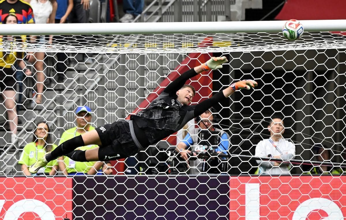The decisive shootout save that eliminated Colombia and sent Switzerland to the quarterfinals.
