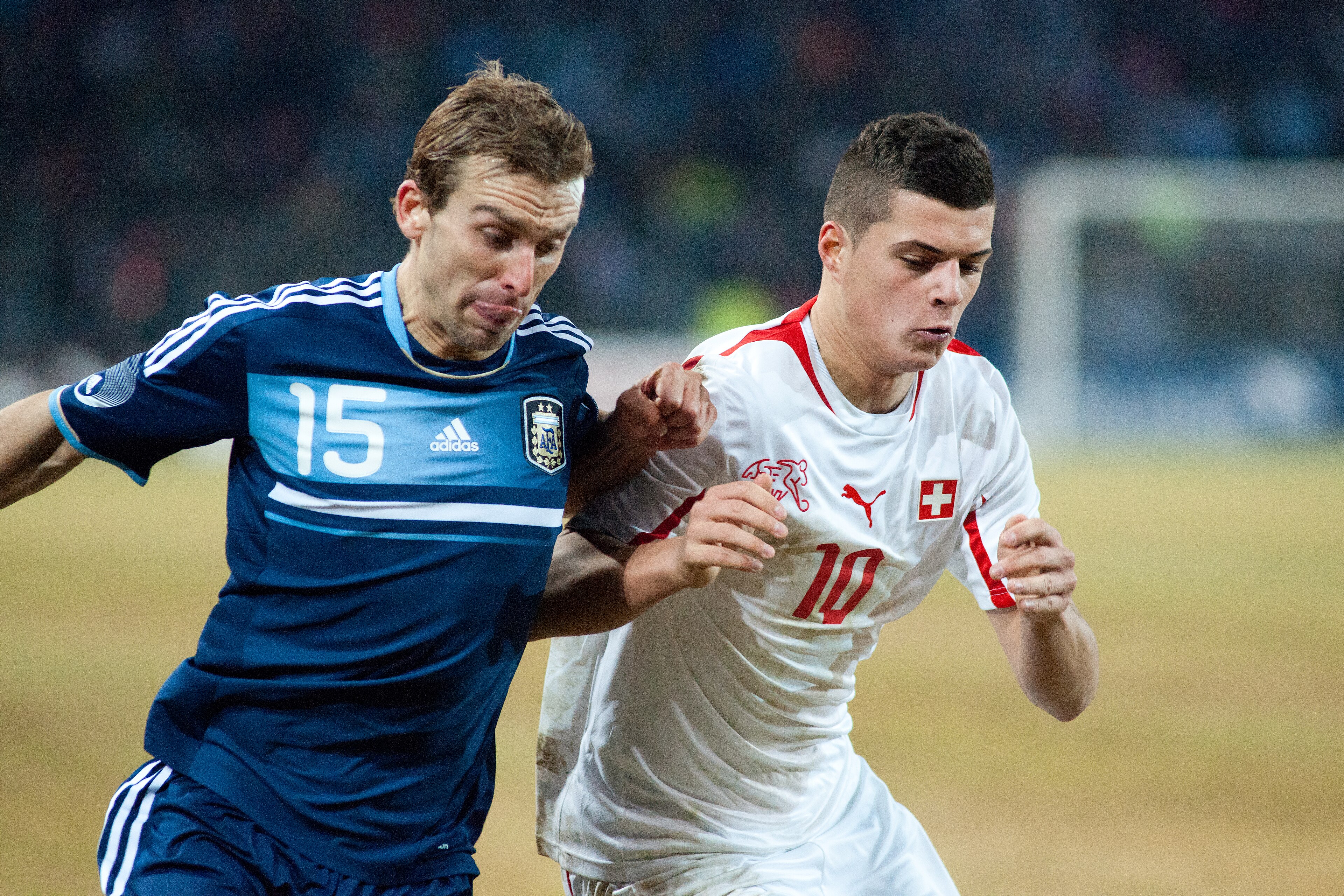 Granit Xhaka gives Switzerland its image of control and grit for the tie against Colombia.