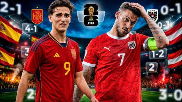Gráfica de la jornada de España y Austria con Gavi y Arnautovic